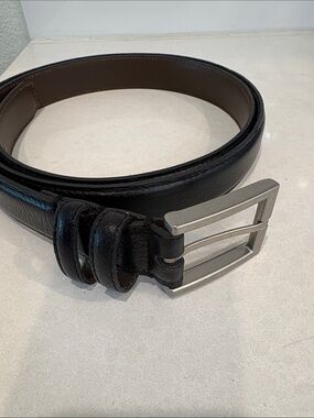 Men’s Big and Tall Black Leather Belt